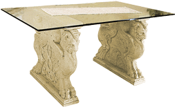Basis for console tables and travertine recomposed, Base, tables and consoles travertine reassembled